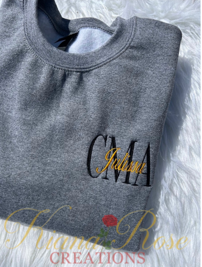 Unisex Personalized Embroidered Nurse/CNA Sweatshirt