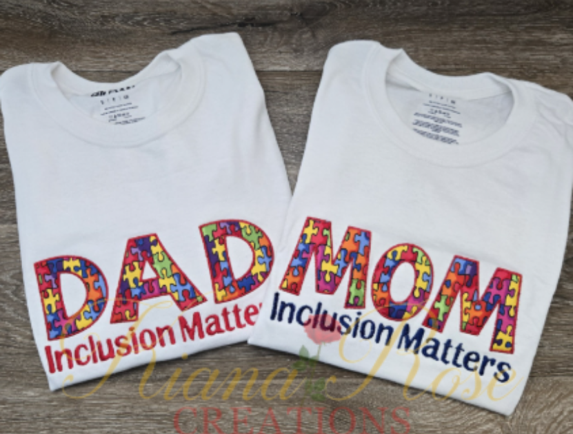 Unisex Embroidered Autism Inclusion Matters Shirt