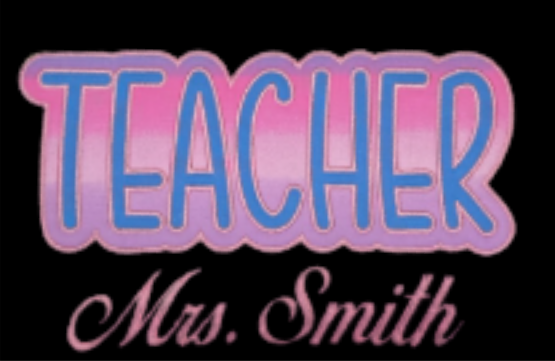Unisex Embroidered Personalized Ombre Teacher Shirt