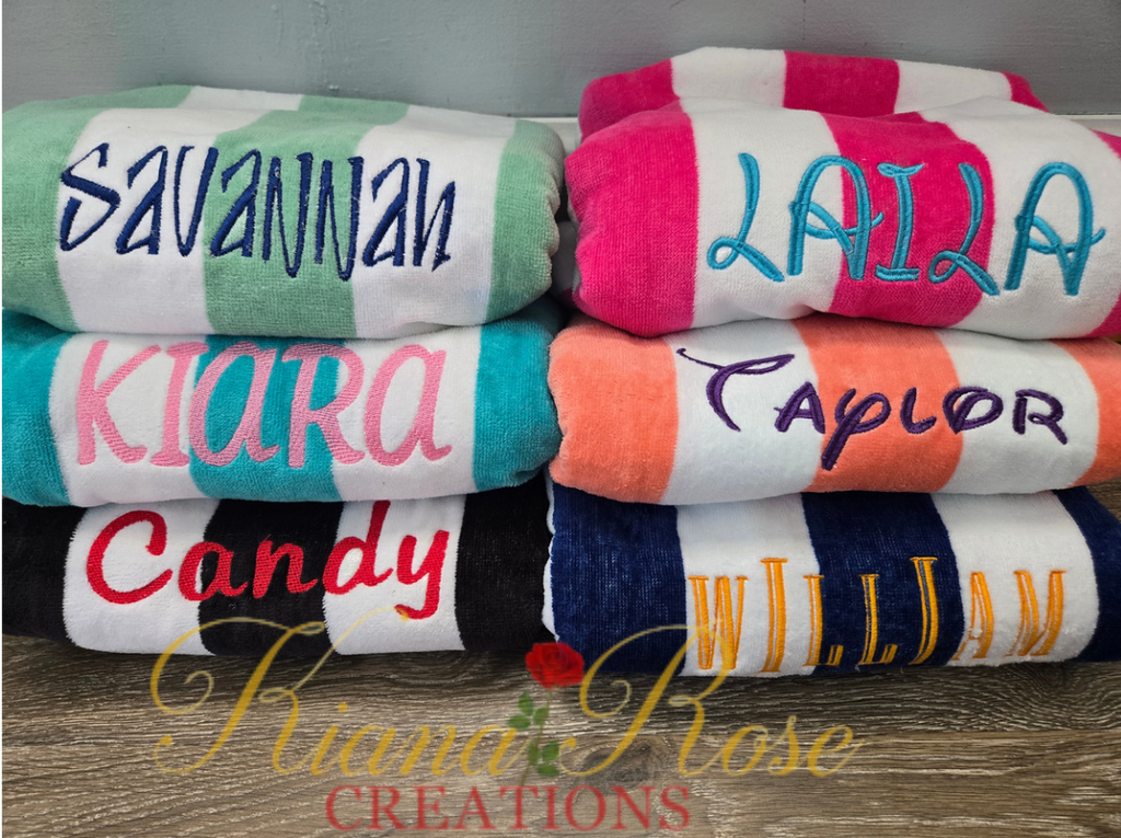 Custom Embroidered Beach Towel